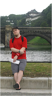 nick at the imperial palace in tokyo